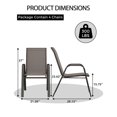 thumbnail image 3 of GloryStar Patio Chairs Set of 4, Stackable & Lightweight Outdoor Patio Chairs Set with All-Weather Breathable Teslin Material for Backyard, Lawn, Garden, Poolside(Only 4 Chairs), 3 of 7