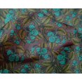 thumbnail image 4 of oneOone Silk Tabby Fabric Leaves & Floral Block Printed Craft Fabric BTY 42 Inch Wide, 4 of 4