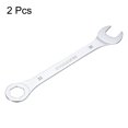 thumbnail image 3 of Unique Bargains 22mm 6-Point Thin Combination Wrench Double Ended Box and Open End Chrome Plated Steel, Silver 2Pcs, 3 of 7