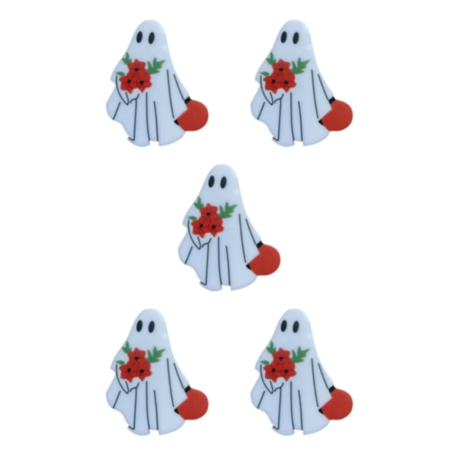 kurtrusly White Affordable Ghosts Enamel Pin Modern Minimalist Brooche Delicate Intricate Enamel Pin Punk D 5Set