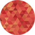 thumbnail image 1 of Ahgly Company Tapis Rond Lavable en Machine Intérieur Transitionnel Orange Rouge Orange, 6 Pieds Rond, 1 of 7