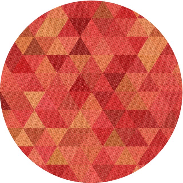 Ahgly Company Tapis Rond Lavable en Machine Intérieur Transitionnel Orange Rouge Orange, 6 Pieds Rond