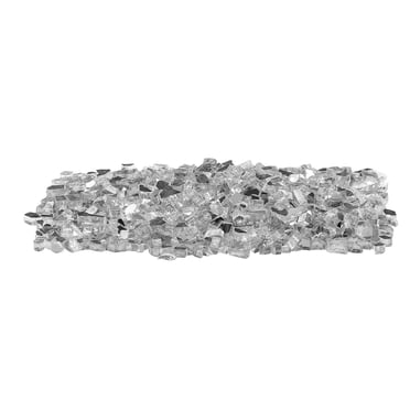 KFFKFF Verre à Feu, Roches de Foyer Résistantes aux Hautes Températures de 10 Lb / 4,5 kg, Roches de Foyer Réfléchissantes et Sans Fumée de 1/2 Po / 12,7 mm, Transparent