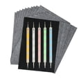 thumbnail image 2 of 100 Sheets Carbon Transfer Paper and Tracing Paper with 5 Pieces Embossing Styluses Tools,Black Carbon Paper for Tracing on Wood Fabric Tattoo Stencil Carbon Copy Paper Accessory, 2 of 9