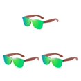 thumbnail image 3 of Youkk Protection de Monture Légère en Bois Naturel Mode Options de Lentilles Colorées à la Mode Vert 3 Ensembles, 3 of 6