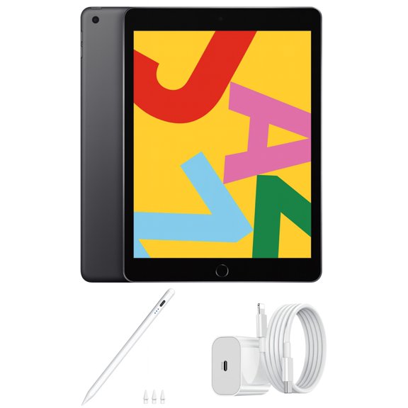 Remis à Neuf (Excellent) - Apple iPad (7e Gén.) 32 Go 10,2 Po Wi-Fi, avec Stylet et Chargeur