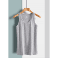 thumbnail image 1 of Débardeurs 100 % Coton Sans Manches à Col Ras du Cou, T-Shirts Basiques Unis, Camisoles, Lot de 4 - Gris, 1 of 2