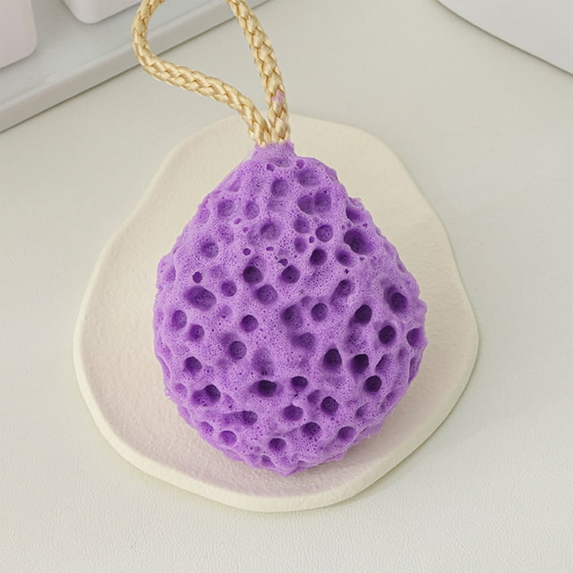 Meitianfacai Honeycomb Bath Ball Bath Sponge Non-scattering Super Soft Sponge Multiple Colors Optional Suitable For Bathroom Kitchen, Purple