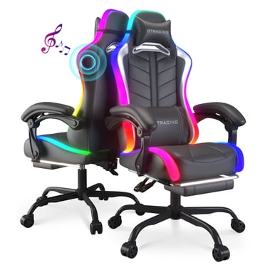 GTRACING GTW500 Lumina Elite LED & Bluetooth Speaker Gaming Chair, Black