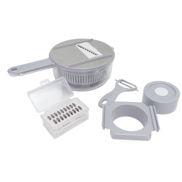 Potato Slicing Machine, Fruit Vegetable Grater Easy To Clean Versatile Efficient Cutting For Restaurant Grey,Green