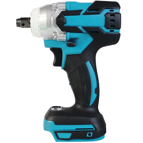MesaSe Clé d'Impact Électrique Sans Balais Clé d'Impact Sans Fil Transducteur d'Impact à Couple Élevé avec Lumière DEL Compatible avec Batterie Makita 18V Clé Puissante Outil pour Réparation de Pneus de Voiture Bois Me