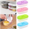 thumbnail image 1 of Small Food Storage Container Plastic 2-compartment Food Organizer Box with Lid, Portable Bento Box Meal Prep Container, 1 of 7