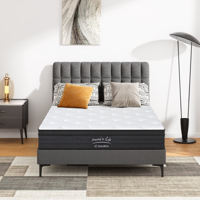 DAJU Twin Size Mattress,10 Inch Hybrid Mattress,Individually Pocketed Innerspring,Medium Firm