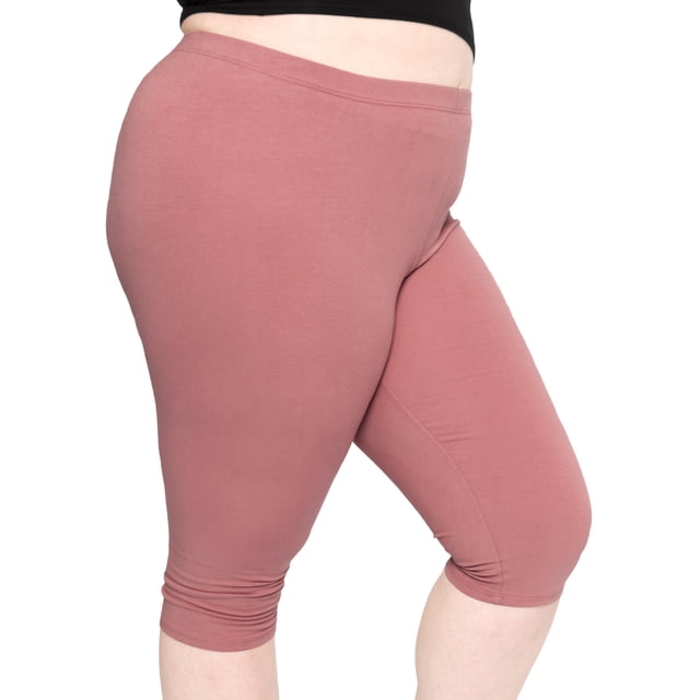 Stretch Is Comfort Women's Plus Size Knee Length Leggings| Adult X-Large - 7x