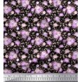 thumbnail image 1 of Soimoi Tissu Popeline de Coton Feuilles & Rose Imprimé Floral 1 Yard 42 Inch Wide, 1 of 3