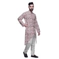 thumbnail image 2 of Atasi Long Sleeve Kurta Printed Button Down Asymmetric Designer Kurta For Boys, 2 of 5
