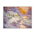 thumbnail image 3 of Designart Cottage sur Rivière dans la Forêt pendant Noël Cadre Flottant Traditionnel Art Mural, 3 of 4