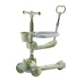 thumbnail image 2 of S SERENABLE 3 Wheel Kick Scooter Riding Toy Adjustable Height Handlebars Light up Wheels Green, 2 of 9