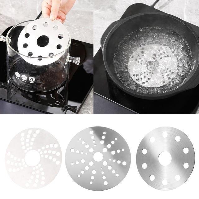 Heat Diffuser Plate for Induction Cookers Stainless Steel Cooking Induction Adapter Simmer Plate for Glass Cooktop Ring 12cm 135cm 18cm