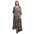thumbnail image 1 of Bimba Robe Longue Caftan Maxi à Fleurs, Sortie de Plage, Maillot de Bain, Couvre-Maillot, Kaftan pour Femmes-P-L, 1 of 5