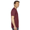 thumbnail image 3 of American Apparel T-Shirt Col en V en Jersey Fin, TP, Canneberge, 3 of 3