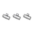 thumbnail image 3 of maskred Fashion Claw Clips Large Simple Style Handy Simple Style Sturdy Exquisite Accessories Barrettes for Women Dark Blak/Rectangle 3Set, 3 of 6