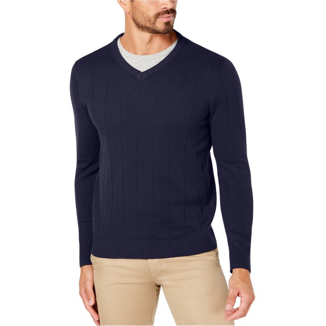 Club Room Chandail Texturé à Enfiler pour Hommes, Bleu, XX-Grand