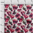 thumbnail image 1 of oneOone Viscose Jersey Red Fabric Florals Craft Projects Decor Fabric Printed By The Yard 60 Inch Wide, 1 of 4
