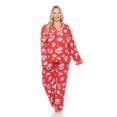 thumbnail image 2 of White Mark Women's Floral Long Sleeve Button-Down Pajama Set, 2 of 6