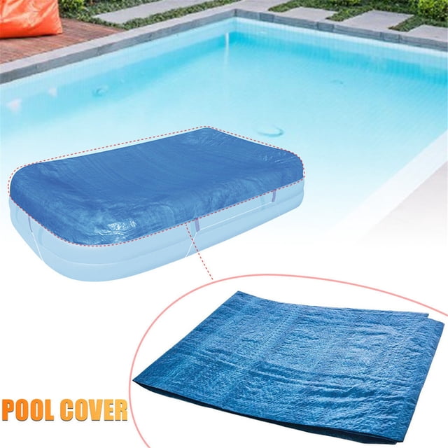 Couverture de Piscine Gonflable en Tissu Tissé Bleu 295X220Cm pour Jardin 103x69 Po Piscine Extérieure Bleue #907K0