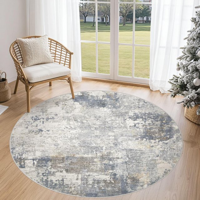 x Area Rug Living Room Rugs Washable Neutral Modern Abstract Soft Thin Large Rug Indoor Floor No Slip Rug Carpet for Bedroom Under Dining Table Home Office Decor Grey