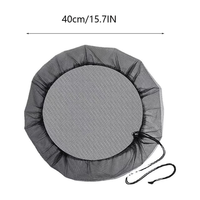 LSLJS Seau de Pluie en Maille Réutilisable Filtre de Baril d'Eau Écran de Baril d'Eau Baril d'Eau en Maille Cordon Flexible Récupérateur Supérieur de Baril d'Eau pour Jardin