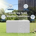 thumbnail image 3 of 99 Gallon Outdoor Wicker Resin Deck Box – Lockable Waterproof Patio Storage Bench with Hydraulic Lift – Weather-Resistant for Cushions, Garden Tools, Pool Accessories – White, Woven Strap, 3 of 8
