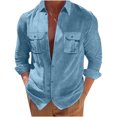 thumbnail image 1 of RKSTN Cardigan pour Homme Décontracté Mode Col Rabattu Chandail Uni Manches Longues Hauts en Coton Décontractés Stylés pour l'Automne, 1 of 9