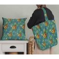 thumbnail image 5 of Soimoi Green Poly Georgette Fabric Triangle & Pine Fruits Printed Fabric 1 Yard 42 Inch Wide, 5 of 5
