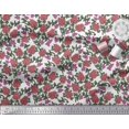 thumbnail image 2 of Soimoi Poly Georgette Fabric Leaves & Floral Block Print Fabric by The Yard 52 Inch Wide, 2 of 3