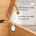 thumbnail image 2 of 2 Pack Toy Boxes Hinges Soft Close Lid Support Hinges Chest Hinges for Wooden , , Storage Trunk & Bench, 2 of 7