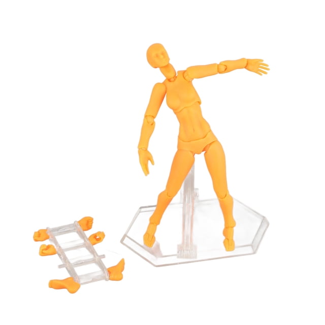 Customizable Action Figure Body with Holder, Durable PVC, Great Helper for Drawing Sketch - Widely Drawing Mannequin for Family Office