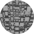 thumbnail image 1 of Ahgly Tapis Rond Lavable en Machine Intérieur Transitionnel Gris Foncé, 5 Pieds Rond, 1 of 7