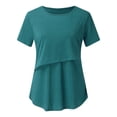thumbnail image 1 of Chemises à Manches Courtes pour Femmes Enceintes Femmes Allaitement Couleur Unie Col Rond Manches Courtes Col Rond Blouse d'Allaitement Blouses à Manches Courtes pour Femmes Hauts à Manches Courtes pour Femmes, 1 of 6