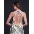 thumbnail image 2 of Bimba Robe de Plage Longue Dos Nu à Col Licou Imprimée pour Femmes à Motif de Peau d'Animal - Grande, 2 of 6