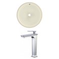 thumbnail image 1 of 16-in. W Round Bathroom Undermount Sink Set In Biscuit - Chrome Hardware AI-22868, 1 of 8