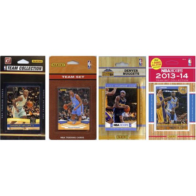 CandICollectables NUGGETS4TS NBA Denver Nuggets 4 Ensembles d'Équipe de Cartes à Échanger sous Licence Différents