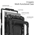 thumbnail image 3 of For Samsung Galaxy Tab S9 S8 Ultra 14.6 S7 Plus FE 12.4 11 inch Case Shockproof Kids Stand Tablet Cover+PET Film+Shoulder Strap BK-ROS S8 Plus 12.4 inch, 3 of 6