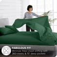 thumbnail image 3 of Ivy Union Microfiber Sheet Set - Breathable - Deep Pocket, Full XL, Forest Green, 3 of 6