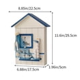 thumbnail image 3 of Fesfesfes Clearance Decorative Wall-Mounted Key Organizer Cabinet with Seabird Sea Tower Design Entryway Organizer for Home, Office, Dorm Keys, 3 of 5