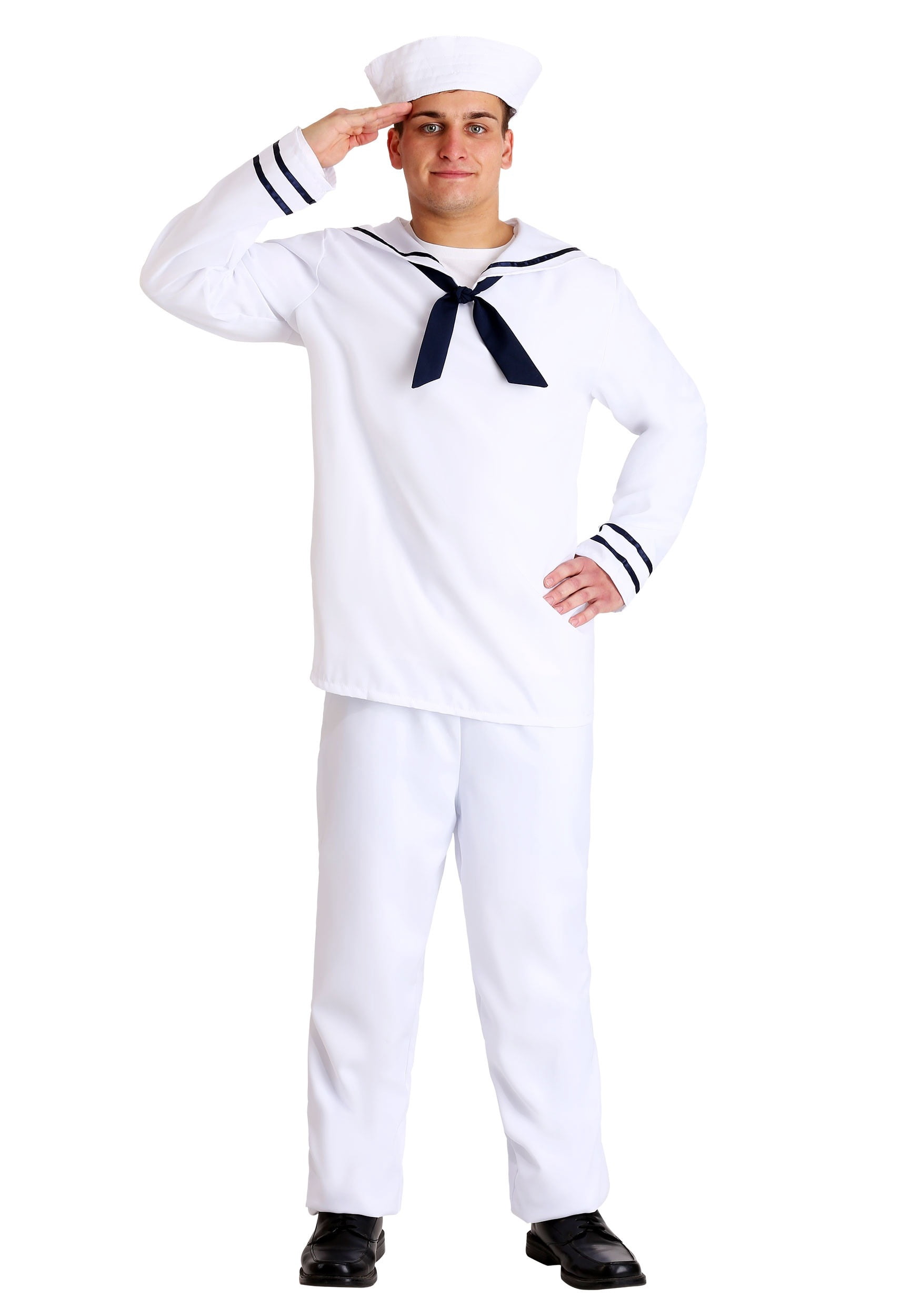 Men's White Sailor Costume Classic Sailor Uniform for Men
