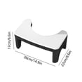 thumbnail image 3 of White Toilet Step Stool Squatting Potty Step Stool For Bathroom Folding Design Non Slip Surface Stackable Storage 14.96X8.66X6.69 Inches 1.72Lb, 3 of 7