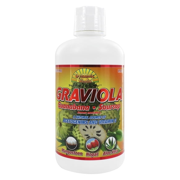 Dynamic Health - Mélange Graviola avec Mangoustan, Nopal et Aloe Vera - 32 fl oz