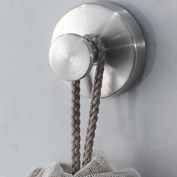 Suction Cup Hooks For Shower – 4-Pack Stainless Steel Towel Holders, Self-Adhesive & Waterproof, 6cm Diameter For Bathroom, Kitchen, Glass & Tile